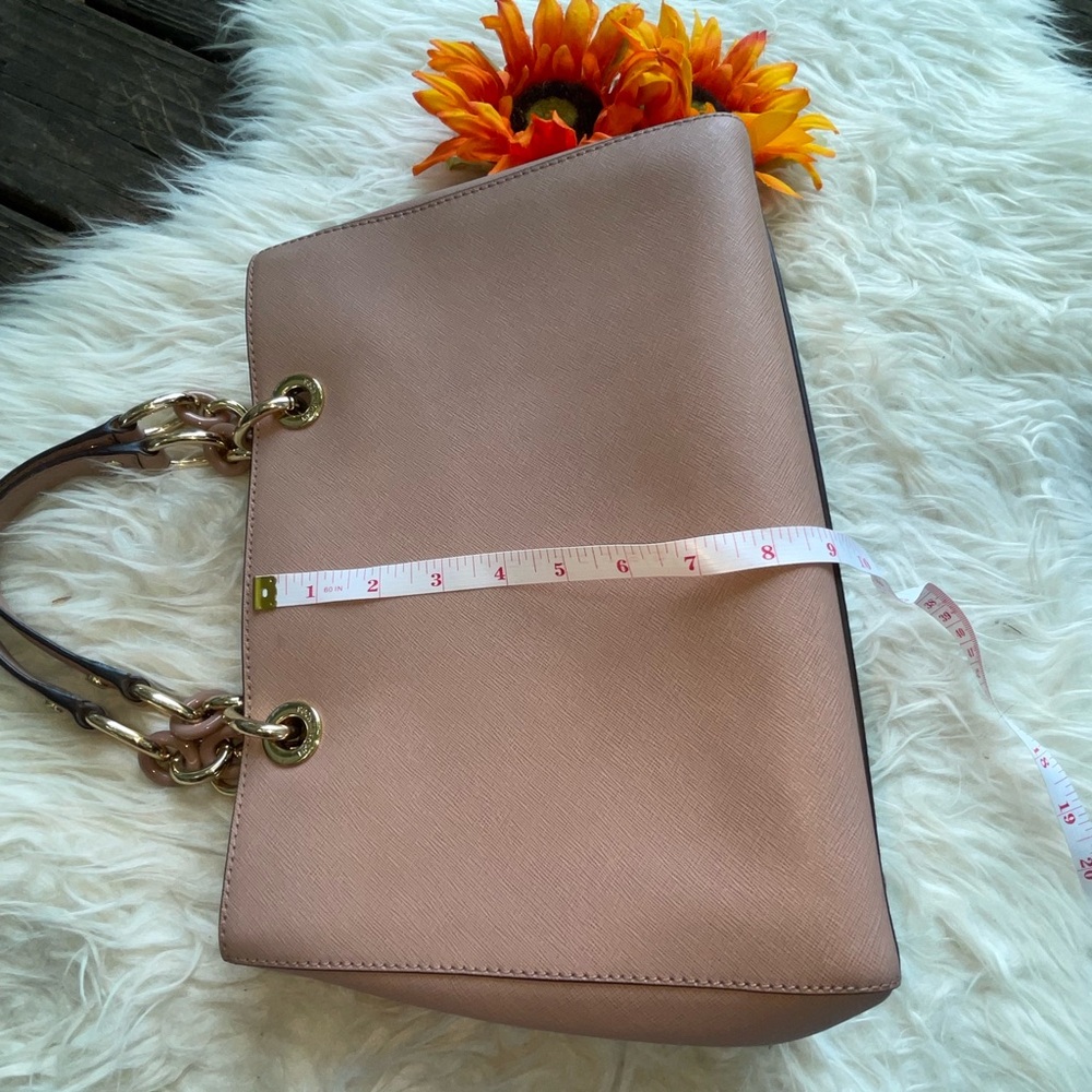 NWOT $248 Michael Kira Cynthia Saffiano leather satchel with longer strap - Picture 9 of 15